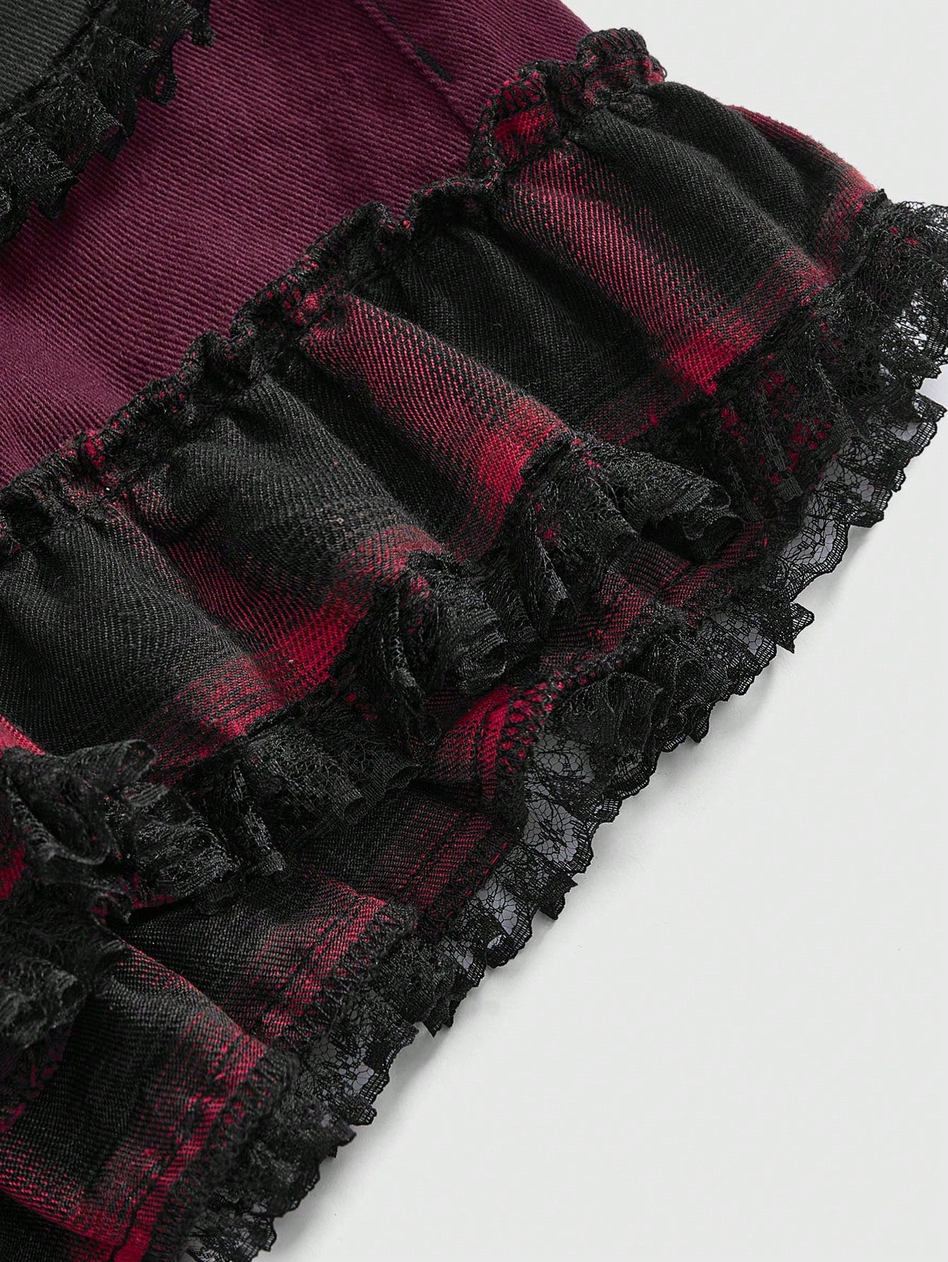 ROMWE Goth Shorts vaqueros mini de pirata oscuro tipo Y2K con calavera