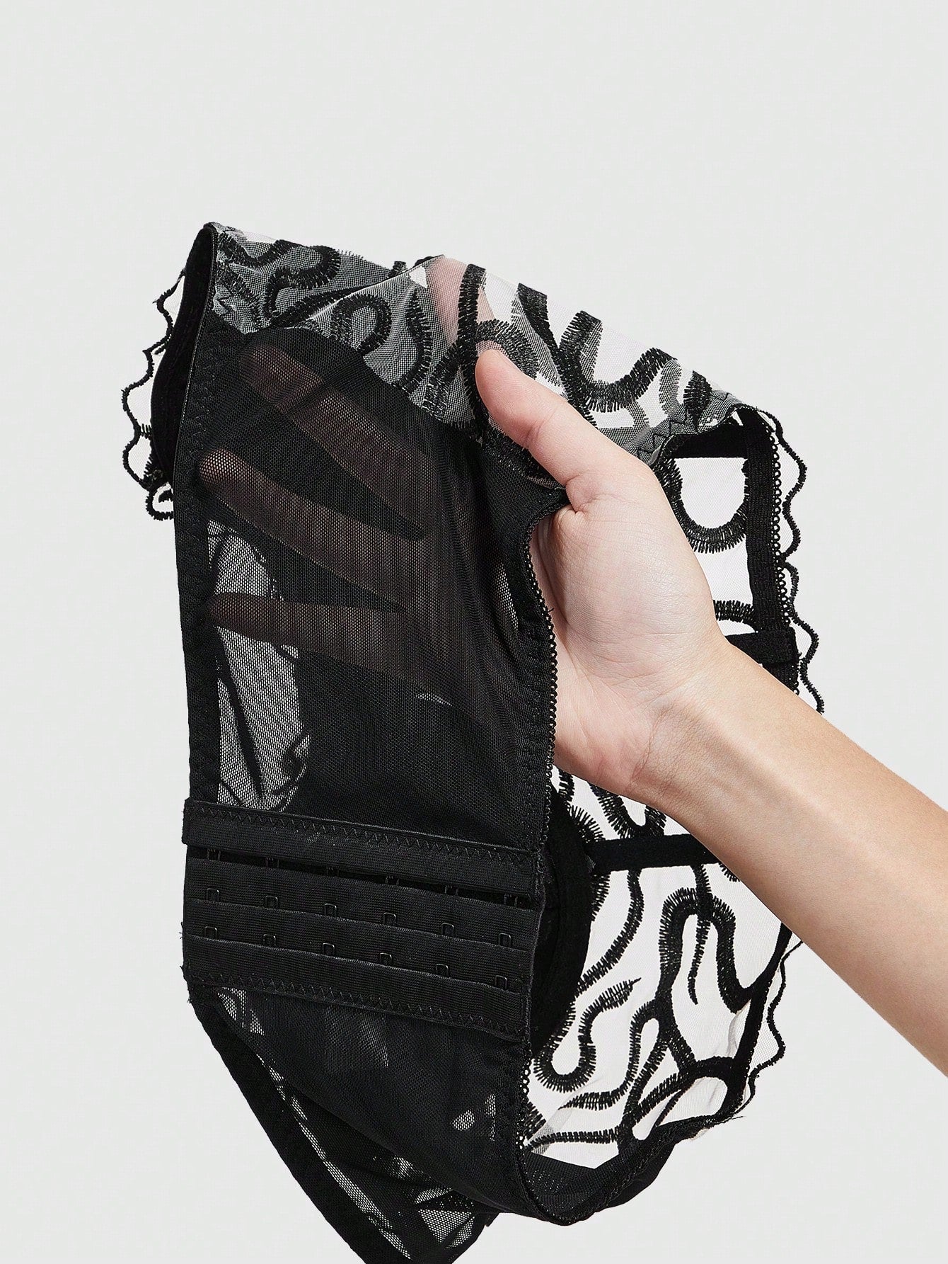 ROMWE Goth Top De Tubo Con Corpiño De Malla Con Decoración De Serpiente