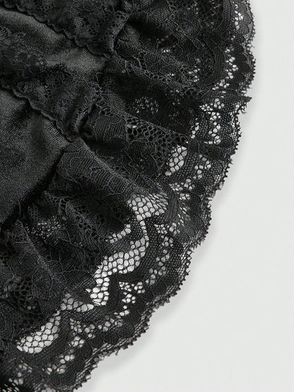 ROMWE Goth Top de corpiño de terciopelo con aplicaciones de encaje y decoración de cruz al estilo del palacio gótico para mujer