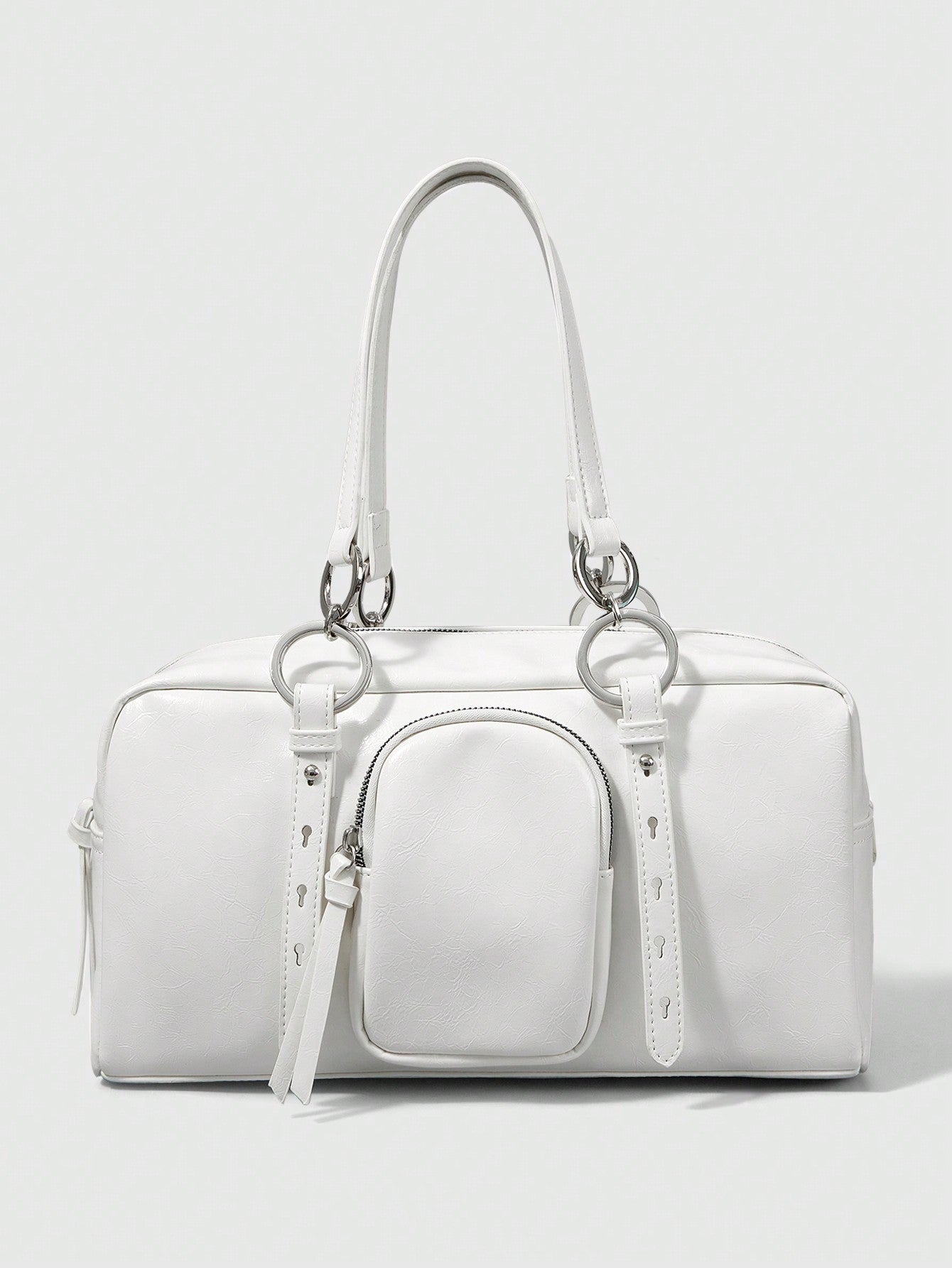 ROMWE Grunge Punk Bolso de tote para mujer, minimalista y práctico, multifuncional