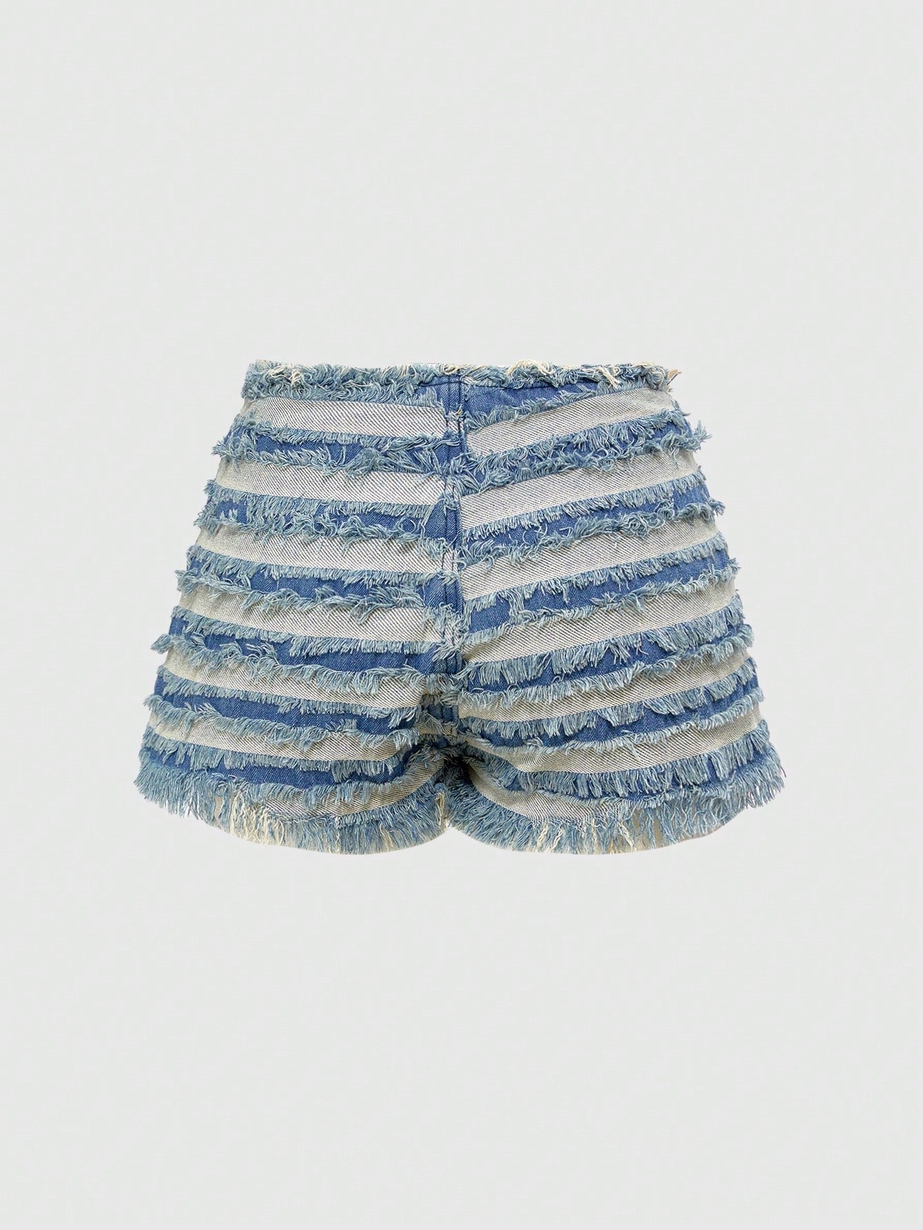 ROMWE Grunge Punk Short de mezclilla sexy para mujer con cintura baja, diseño vintage de retazos, desgarrado y dobladillo deshilachado
