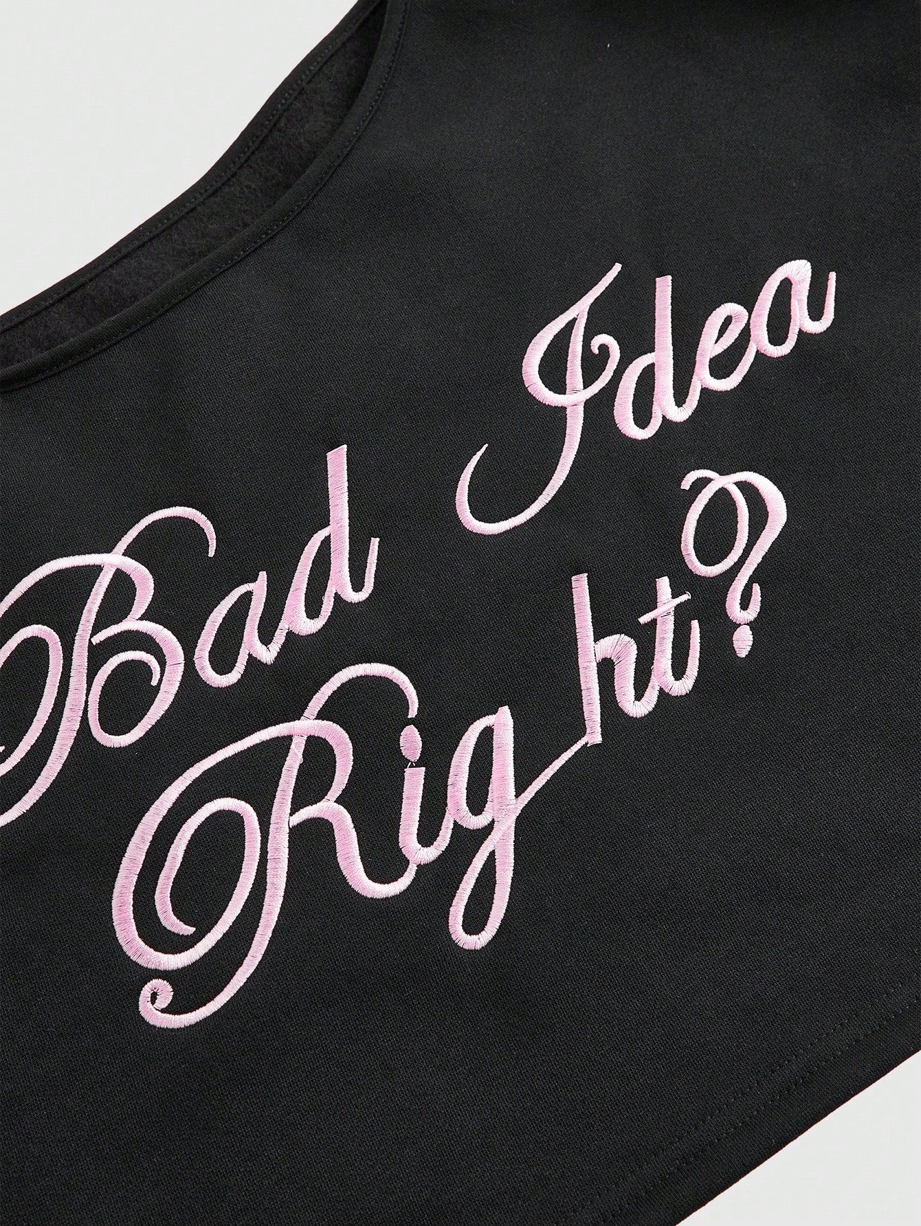 ROMWE Grunge Punk Sudadera holgada para mujer de manga larga con bloque de color, logo bordado, cuello asimétrico y lazo, estilo callejero para el Día de San Valentín Gyaru