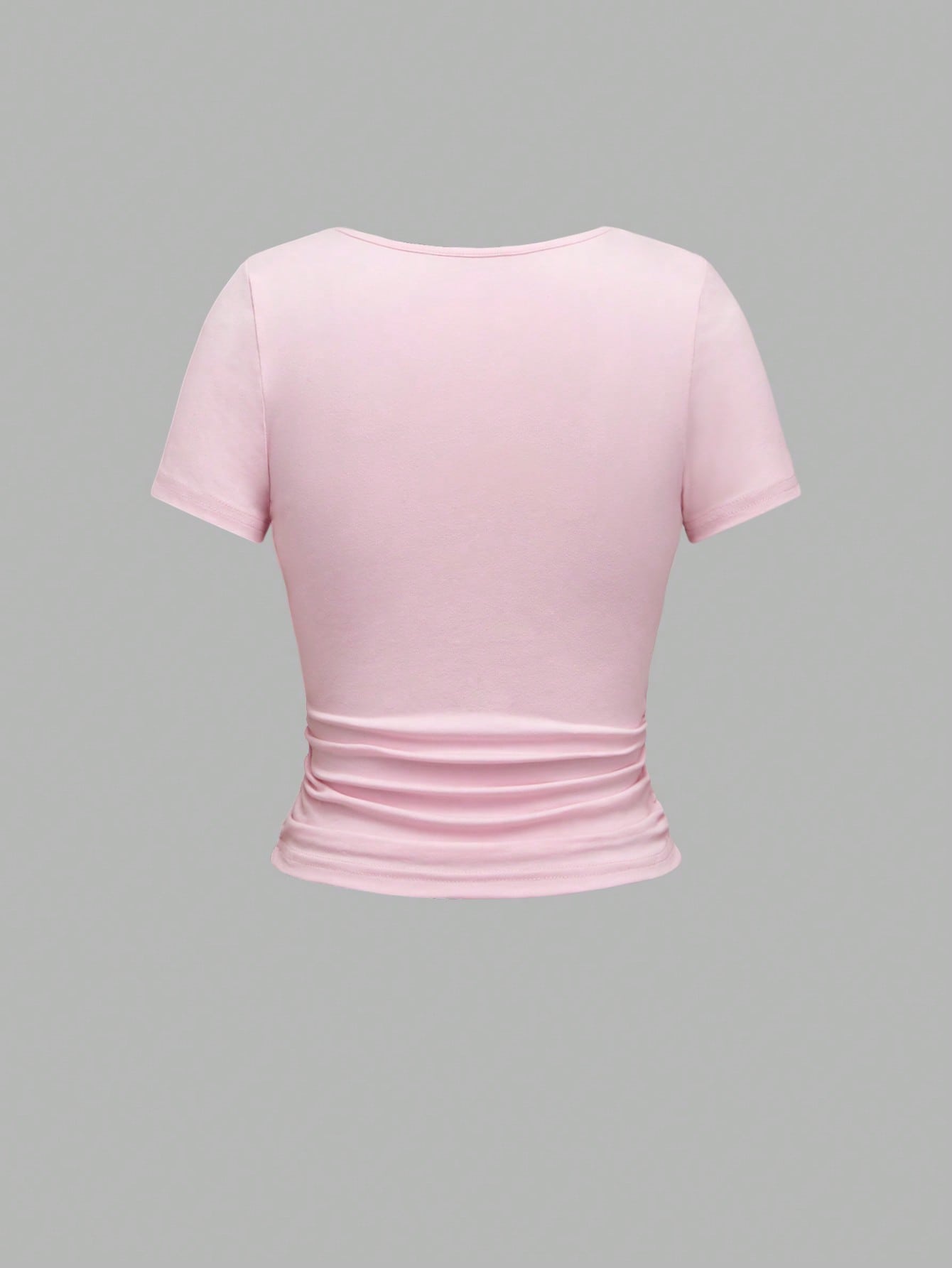 ROMWE Hippie Camiseta con encaje de contraste bordada, estilo hippie de la era Y2K, para vacaciones