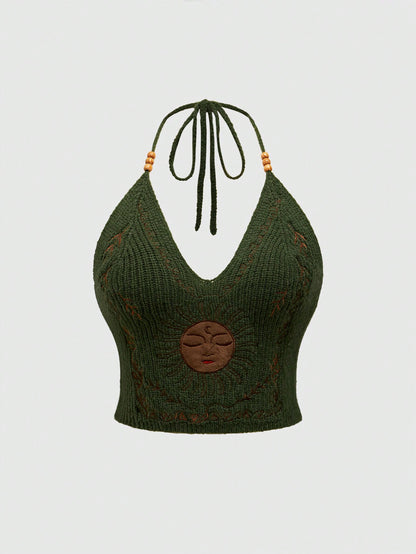ROMWE Hippie Camiseta de punto minimalista diaria para mujer de Tengman