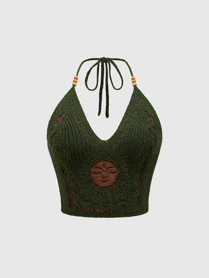 ROMWE Hippie Camiseta de punto minimalista diaria para mujer de Tengman