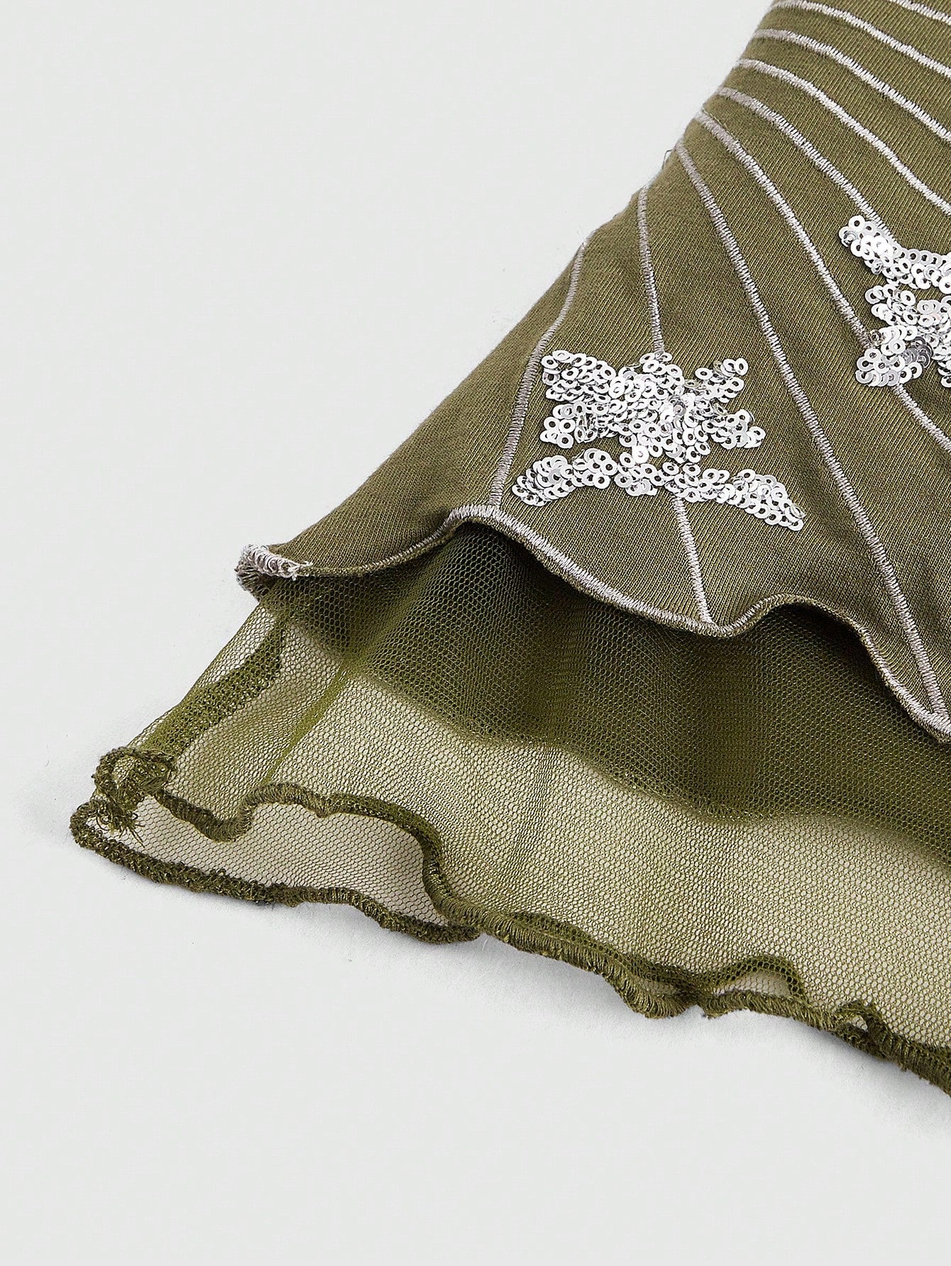 ROMWE Hippie Correas Asimétricas De Lentejuelas De Mariposa Para Mujeres Con Dobladillo