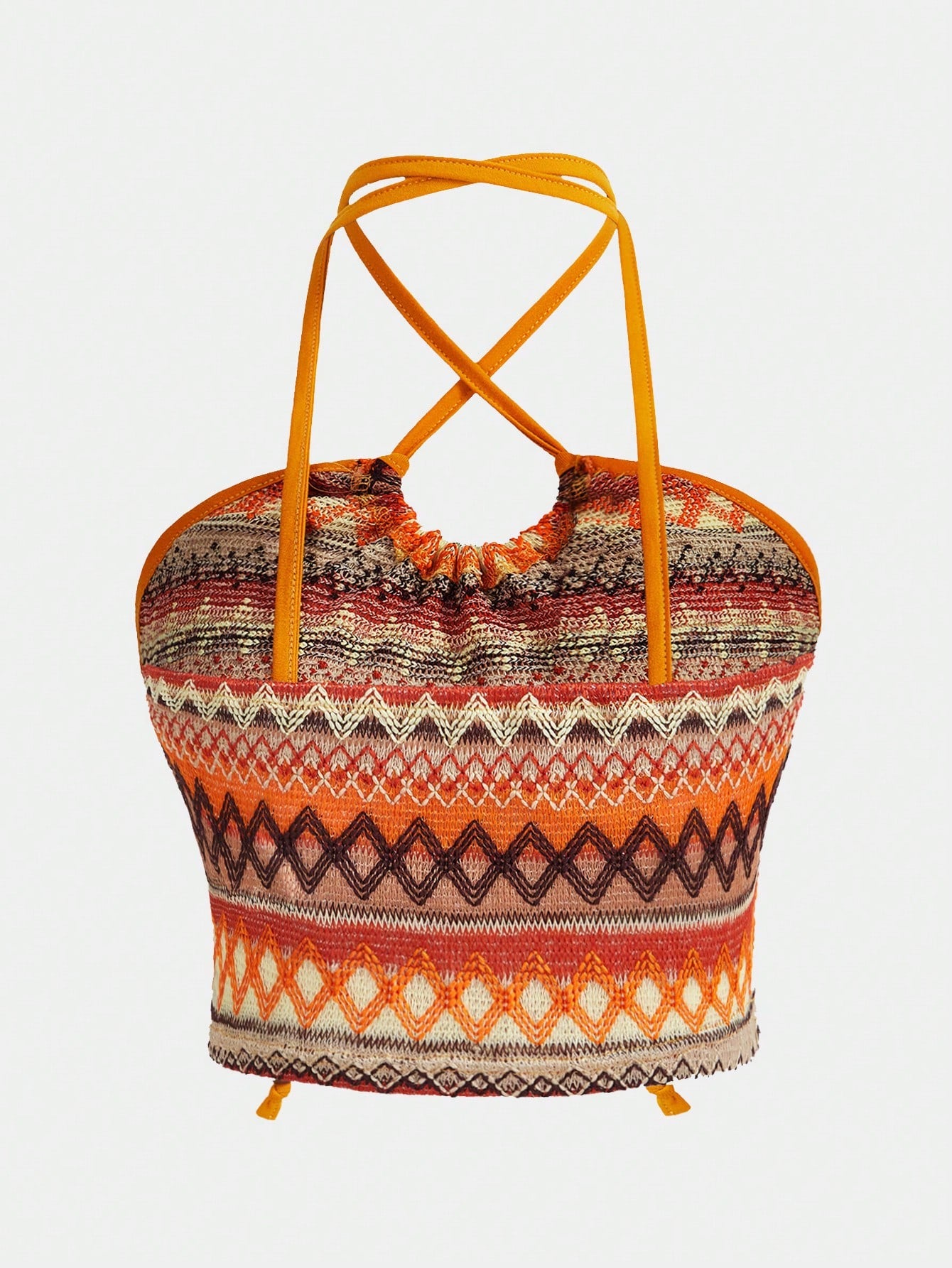 ROMWE Hippie Top De Halter De Ganchillo Geométrico Para Mujeres