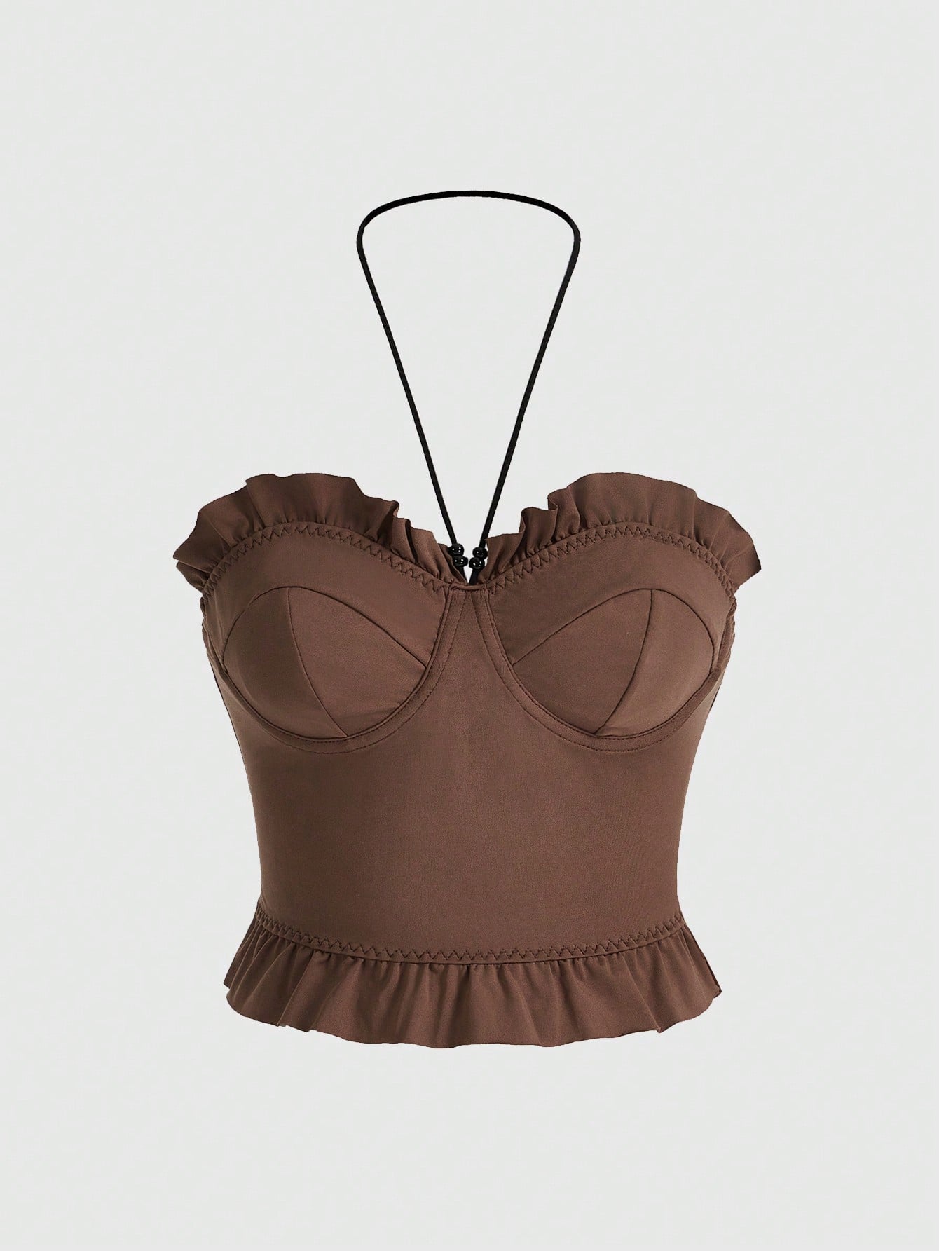 ROMWE Hippie Top de tirantes con espalda de nadador con cuentas, estilo boho occidental para mujer