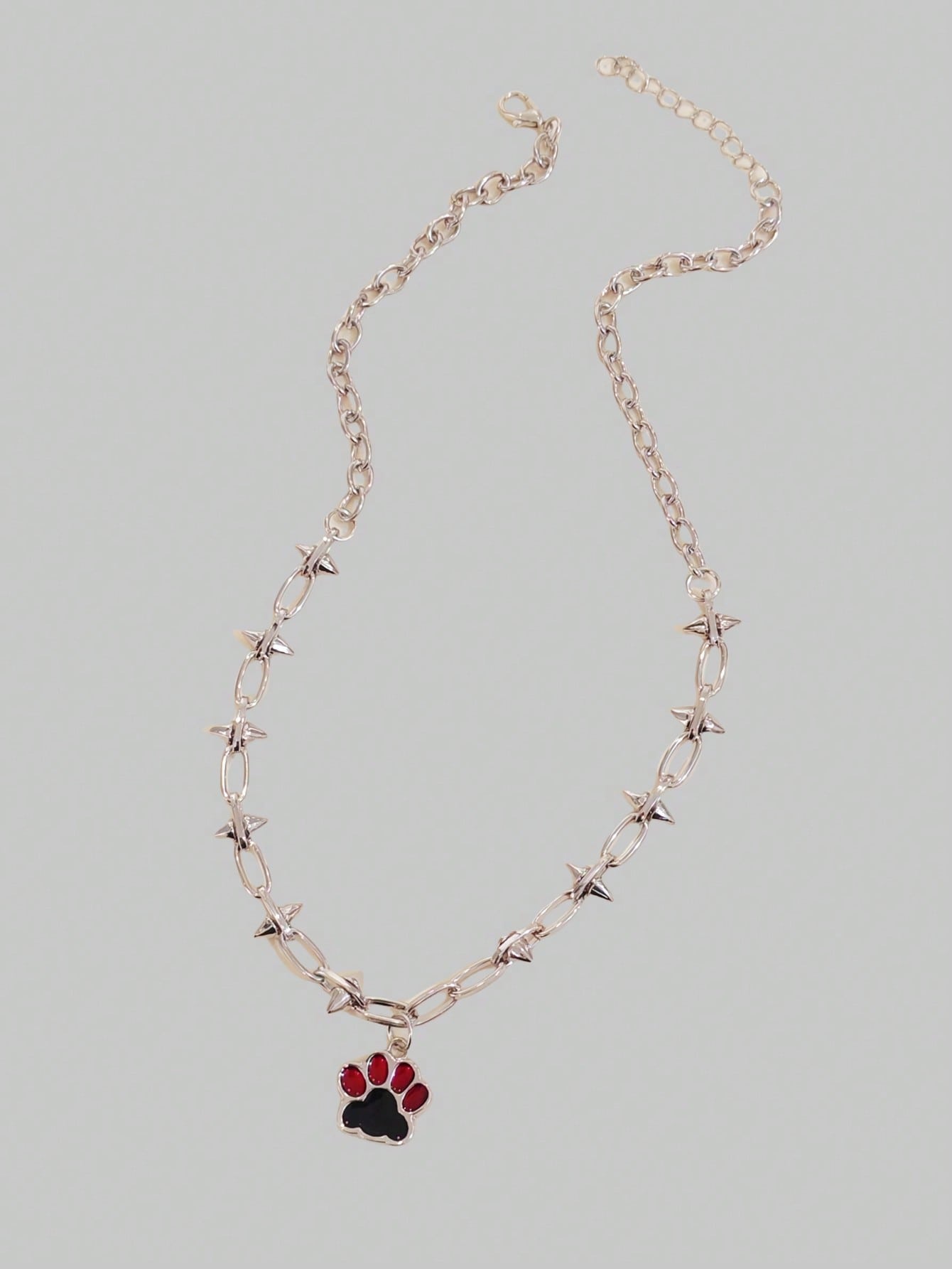 ROMWE J-Fashion 1 pieza Collar colgante minimalista de uña de gato con remache para mujeres