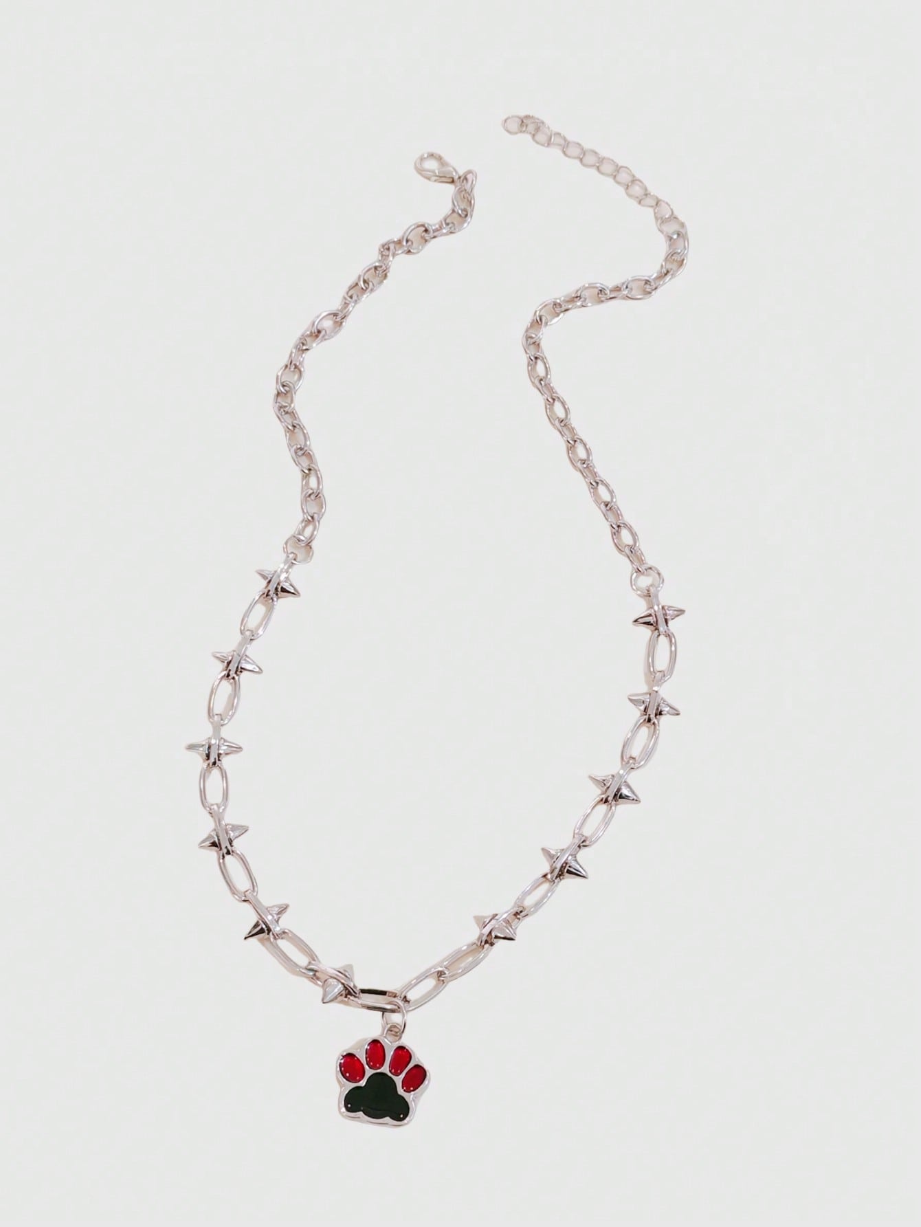 ROMWE J-Fashion 1 pieza Collar colgante minimalista de uña de gato con remache para mujeres