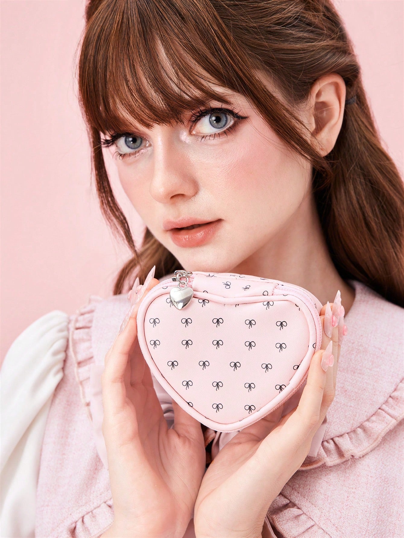 ROMWE J-Fashion Bolsa de monedas linda con forma de mariposa de dibujos animados, bolsa de almacenamiento
