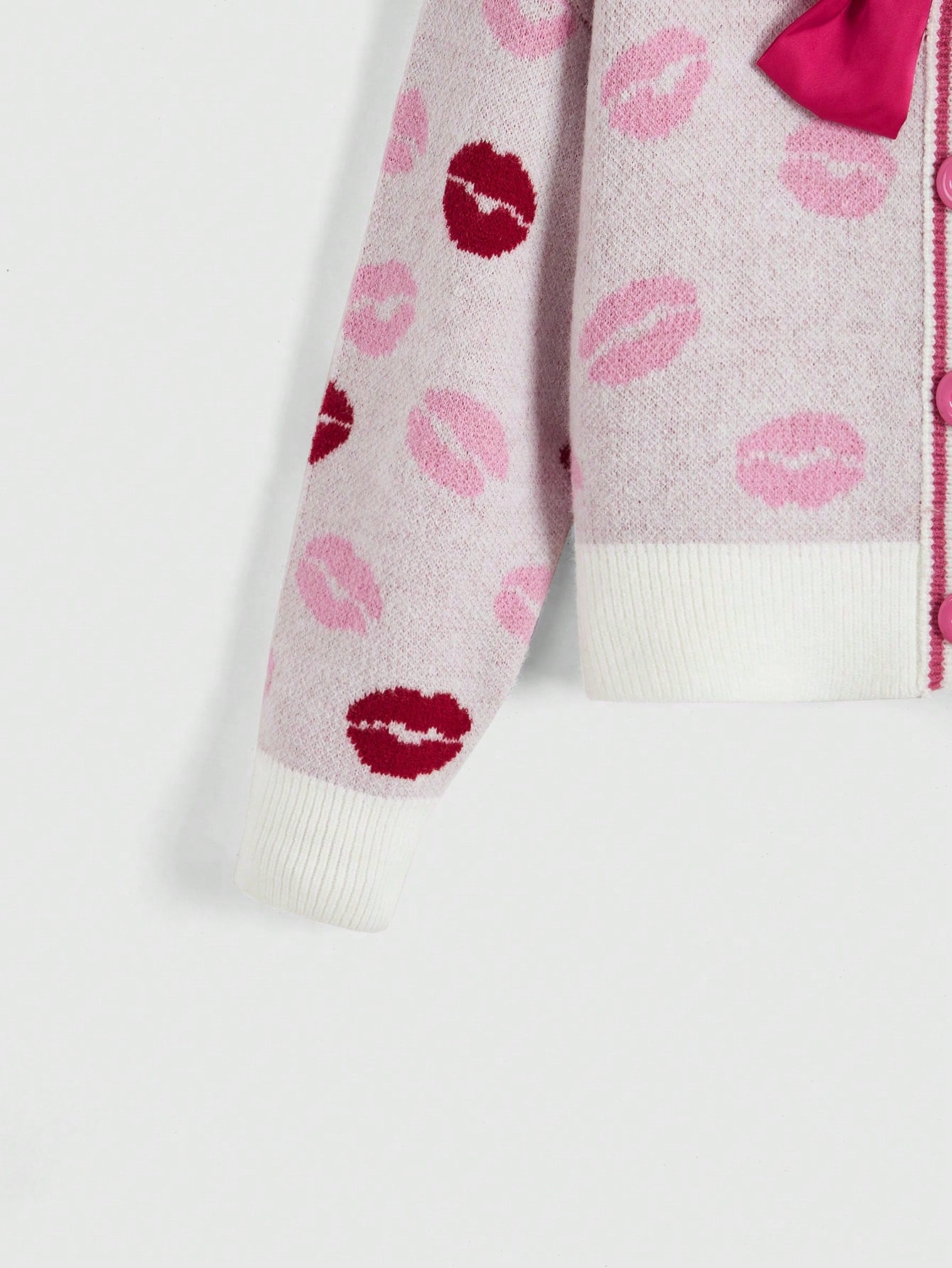 ROMWE J-Fashion Chaqueta de mujer estilo Y2K con lazo y diseño de labios rojos