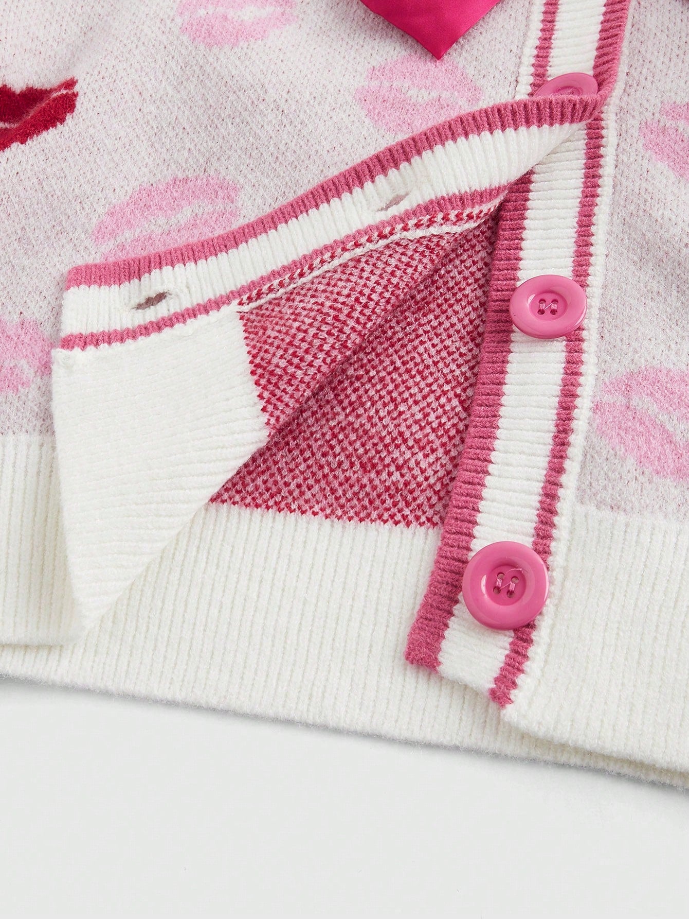 ROMWE J-Fashion Chaqueta de mujer estilo Y2K con lazo y diseño de labios rojos