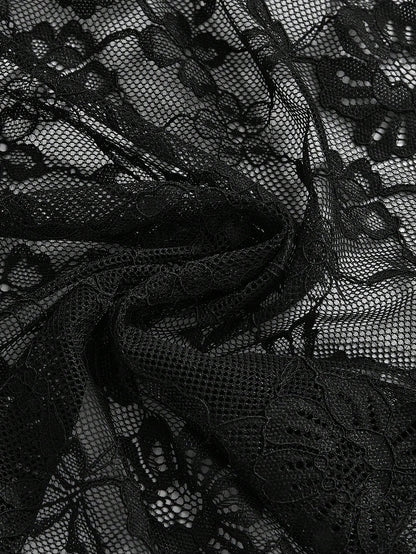 ROMWE J-Fashion Top sin espalda con cuello de halter con patchwork de encaje y cadena metálica con estampado de leopardo para mujer