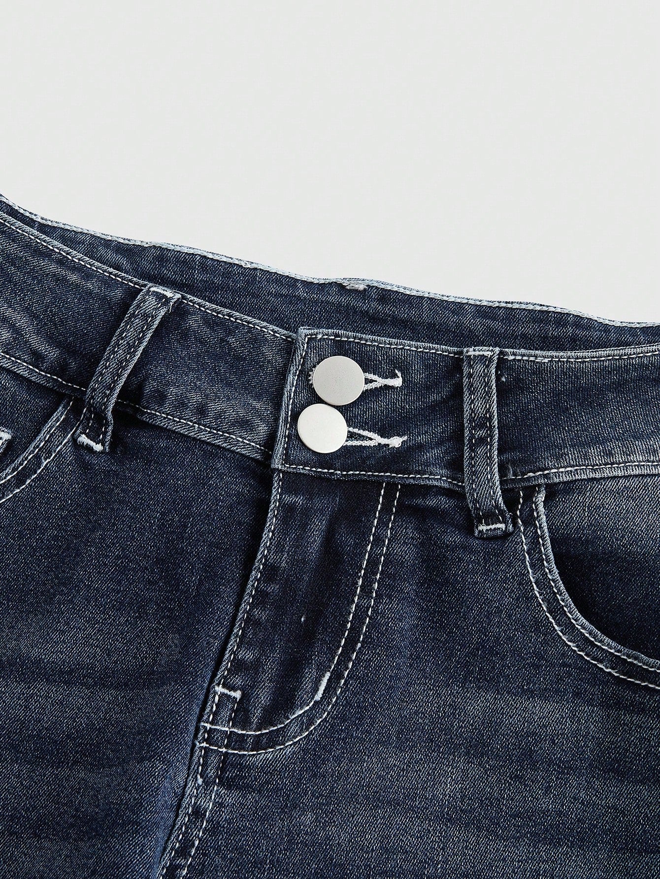 ROMWE Jeans entallados y acampanados con bolsillos y encaje contrastante en estilo dulce y sexy Y2K para mujer