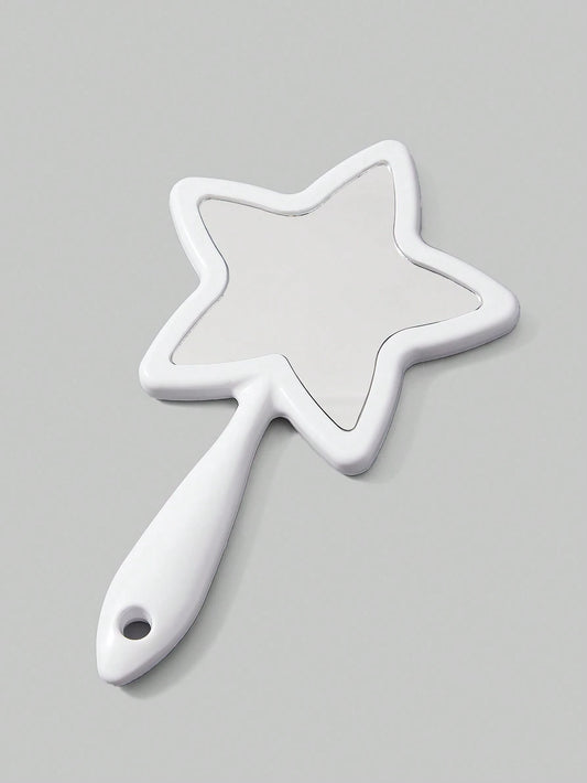 ROMWE Kawaii 1 pieza Espejo con diseño de flor de mariposa y pentágono