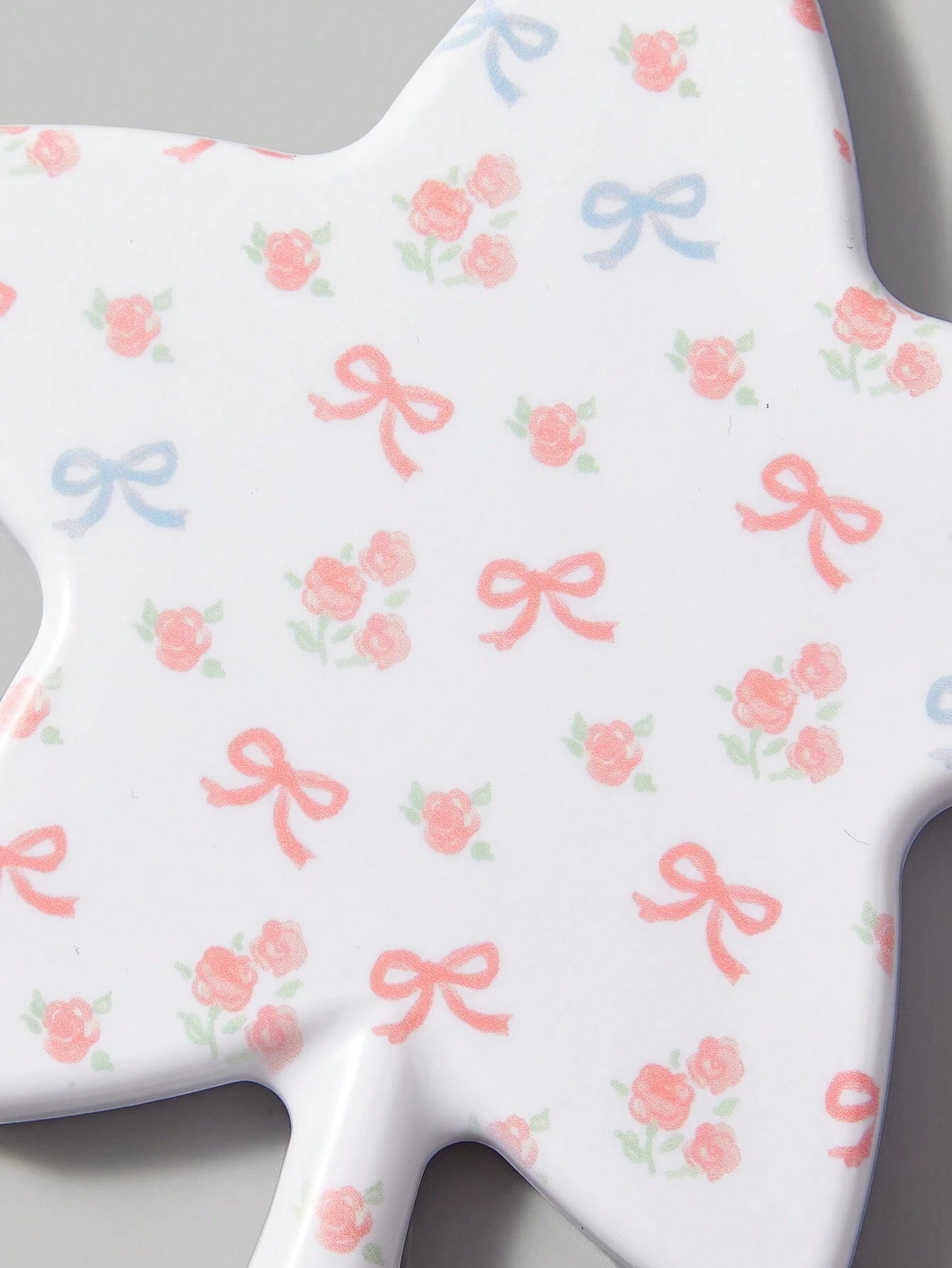 ROMWE Kawaii 1 pieza Espejo con diseño de flor de mariposa y pentágono