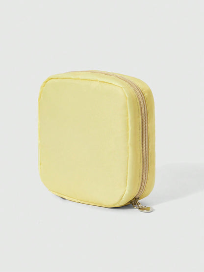 ROMWE Kawaii Bolsa De Cosméticos Portátil De Gran Capacidad Cuadrada Con Diseño De Oso De Dibujos Animados De Moda Y Engrosamiento