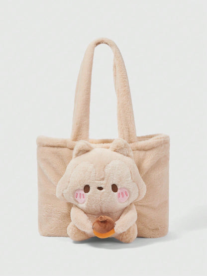 ROMWE Kawaii Bolso de hombro grande con capacidad de estilo de moda y diseño de dibujos animados