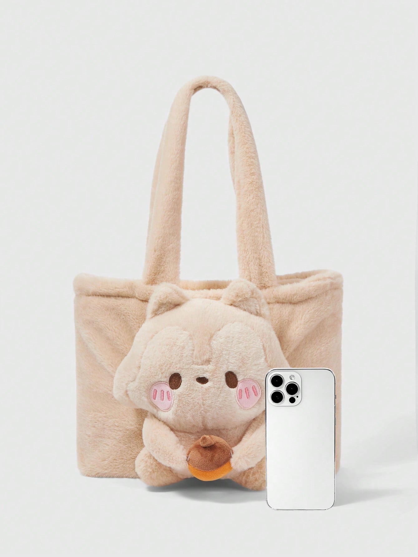 ROMWE Kawaii Bolso de hombro grande con capacidad de estilo de moda y diseño de dibujos animados