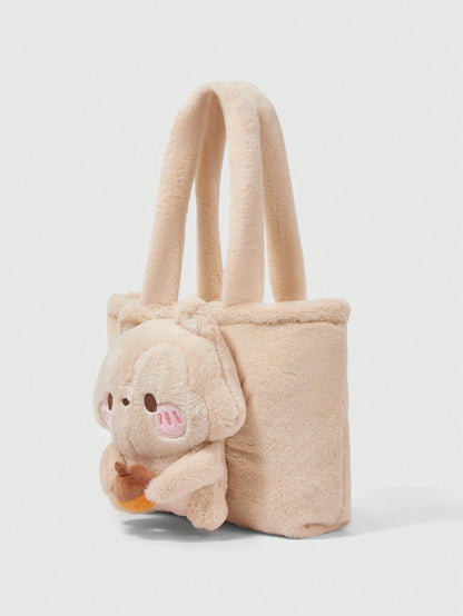 ROMWE Kawaii Bolso de hombro grande con capacidad de estilo de moda y diseño de dibujos animados
