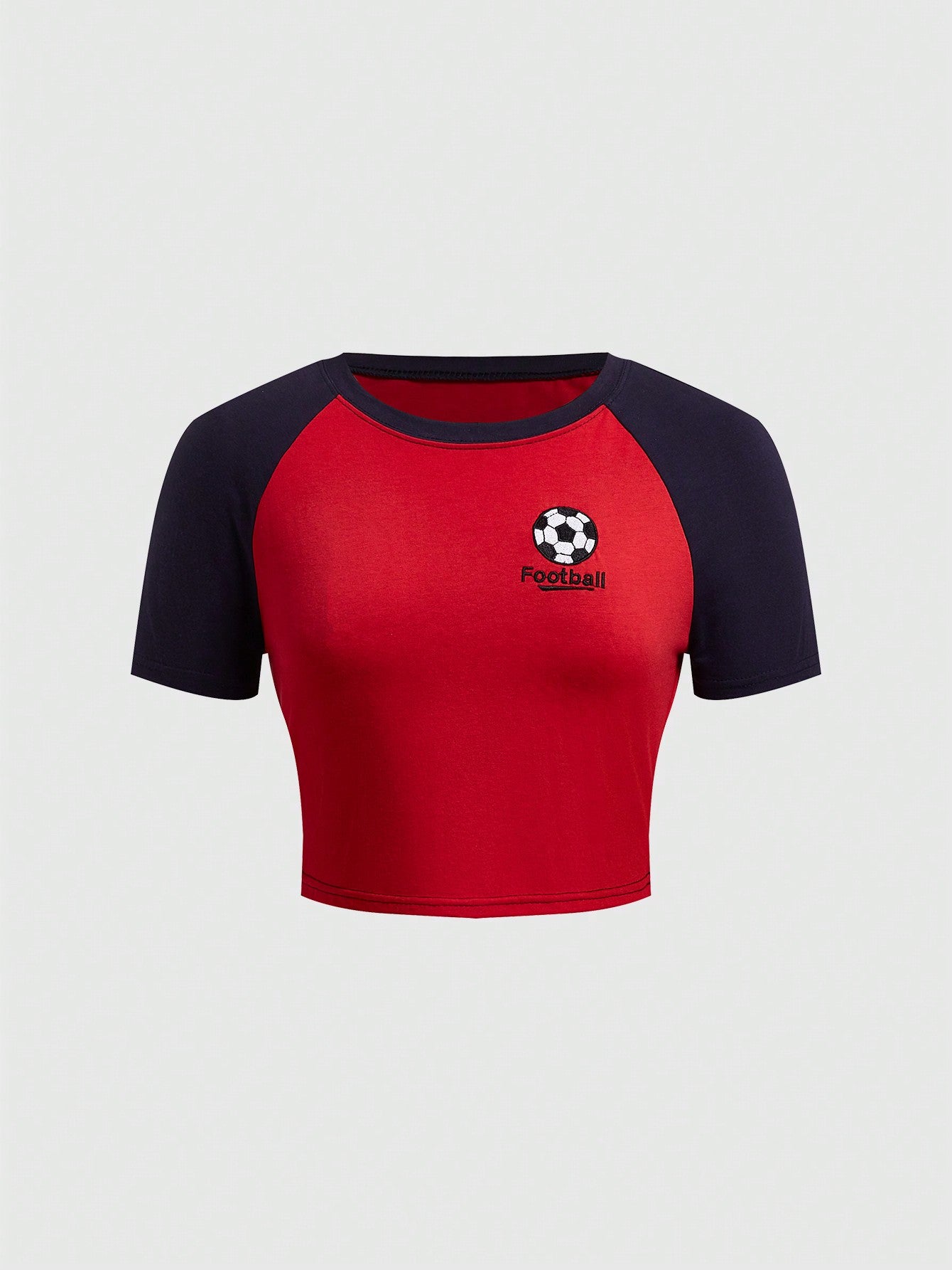 ROMWE Kawaii Camiseta De Fútbol Impresa Y Acolchada Para Mujer