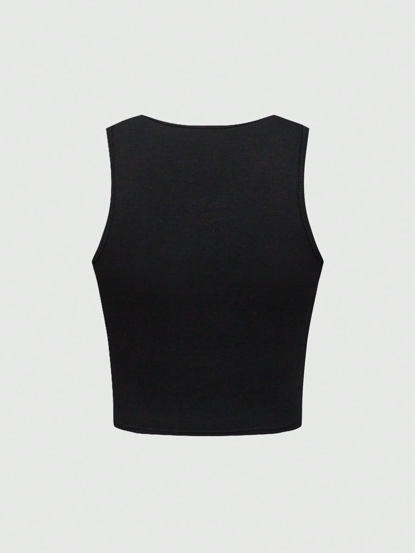 ROMWE Kawaii Camiseta ajustada femenina impresa con emoticono de estilo subcultural, versátil