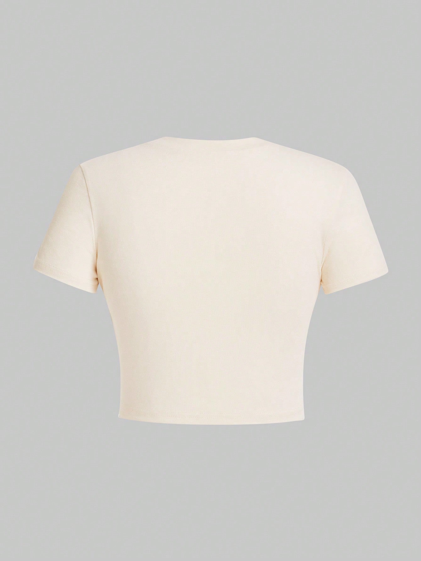 ROMWE Kawaii Camiseta corta de ajuste ceñido estilo "Himekaji" con gráfico impreso de gato negro, para la escuela