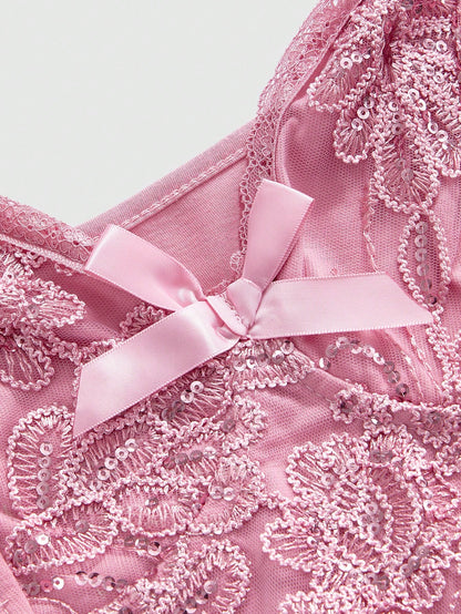 ROMWE Kawaii Camisola con borde de encaje con detalles de cuentas, estilo vintage de hada de jardín para festival de música, para mujer