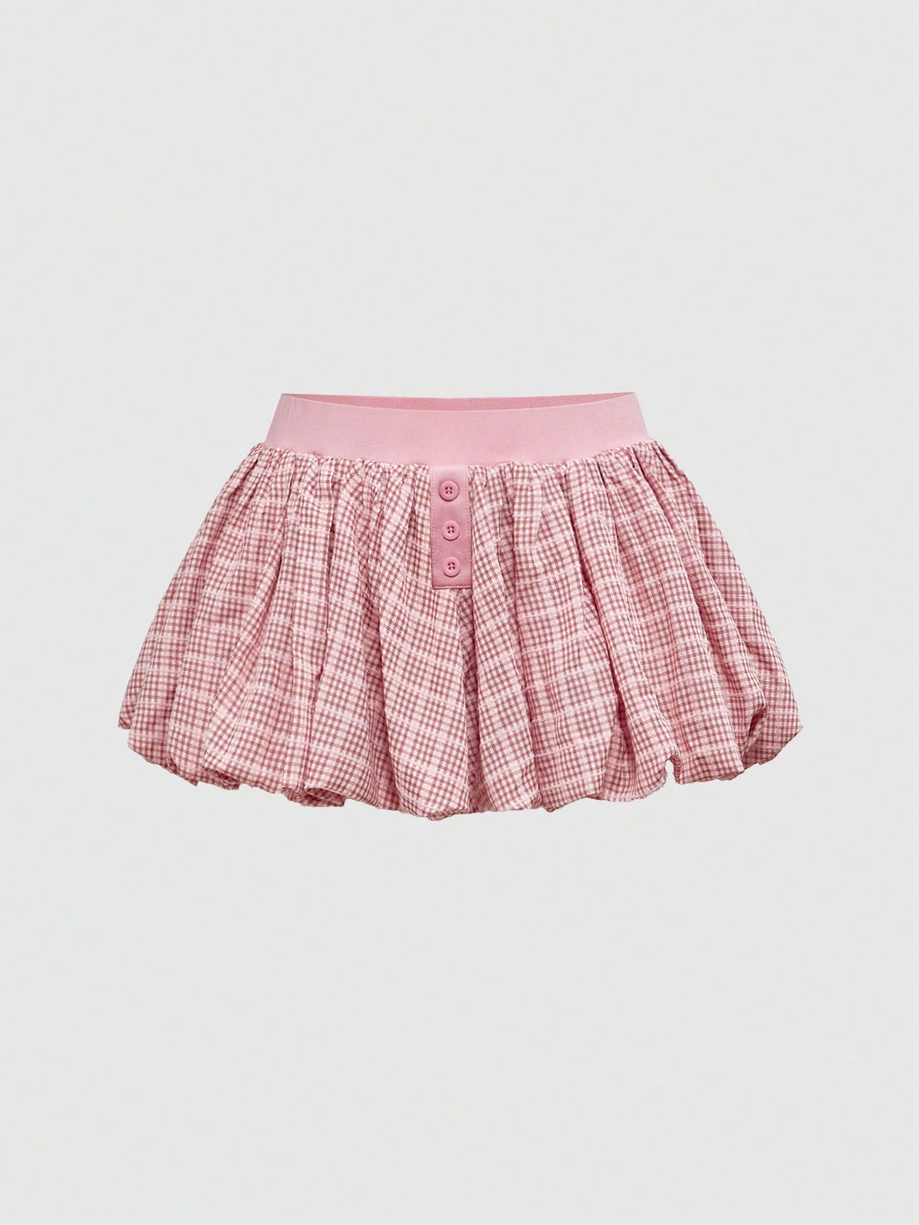 ROMWE Kawaii Falda de globo con estampado a cuadros de deporte de ballet para mujer, de primavera/verano