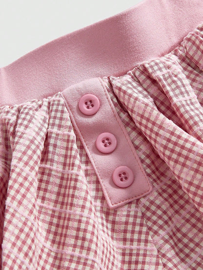ROMWE Kawaii Falda de globo con estampado a cuadros de deporte de ballet para mujer, de primavera/verano