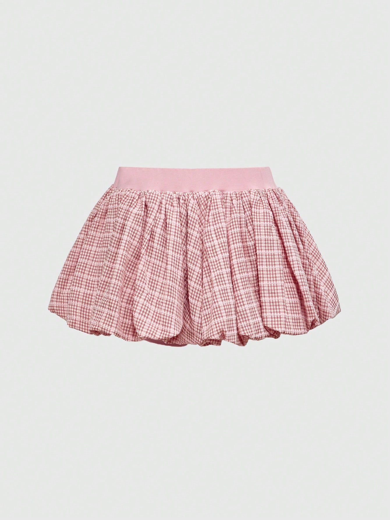 ROMWE Kawaii Falda de globo con estampado a cuadros de deporte de ballet para mujer, de primavera/verano