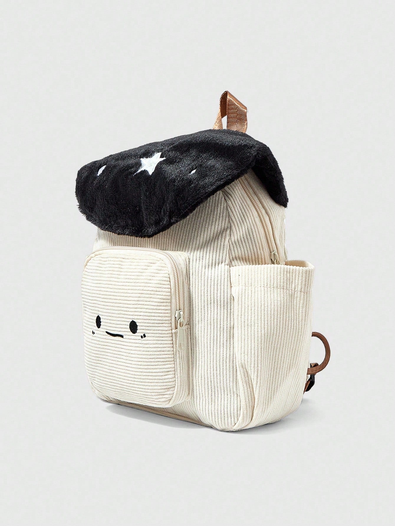 ROMWE Kawaii Mochila informal de moda con bloques de color, parches y bordado de estrella y seta