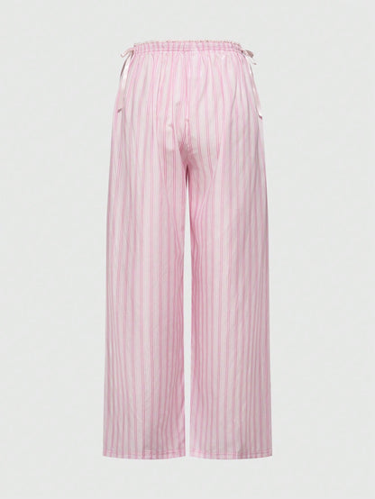 ROMWE Kawaii Pantalones largos casuales y sueltos de cintura baja con estilo Y2K, aptos para uso diario y vacaciones