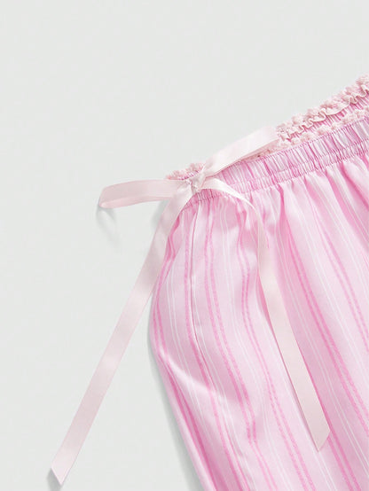 ROMWE Kawaii Pantalones largos casuales y sueltos de cintura baja con estilo Y2K, aptos para uso diario y vacaciones