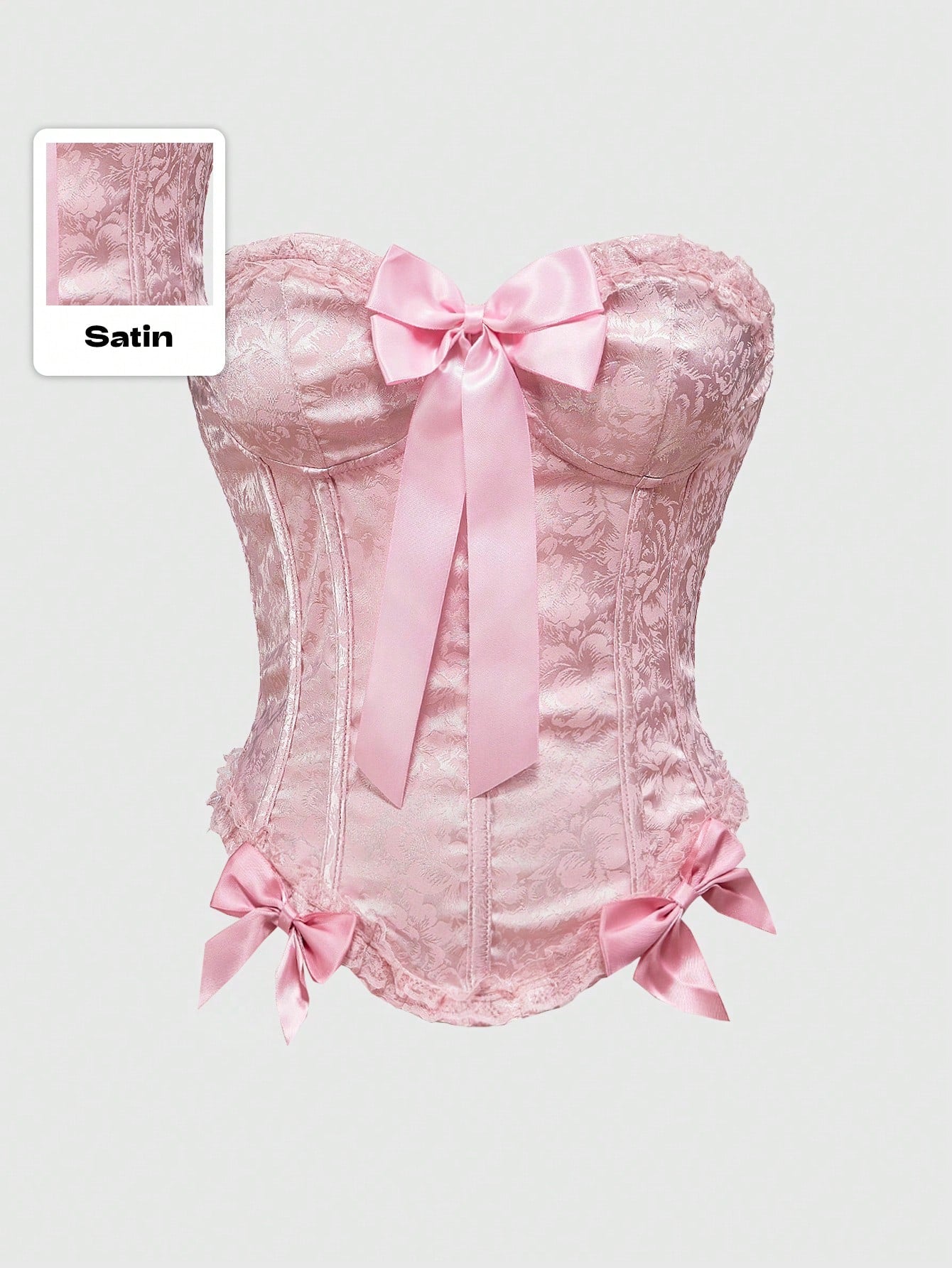 ROMWE Kawaii Parte superior bandeau tipo diadema con lazo, estilo retro palaciego para mujer
