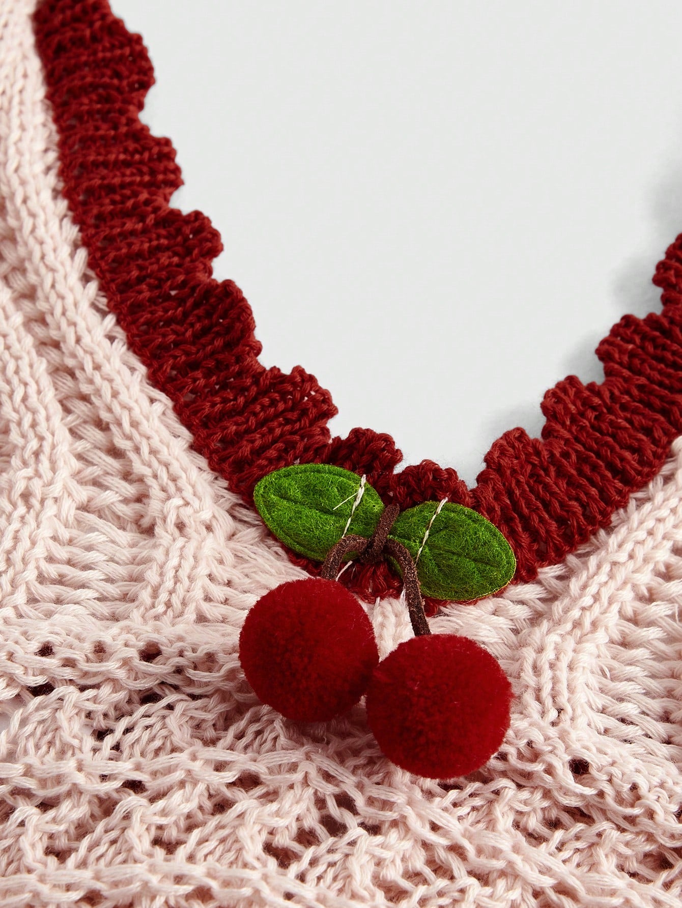 ROMWE Kawaii Top De Camisola Tejido Con Bloques De Colores Decorado Con Cerezas Dulces, Sexys Y Lindas