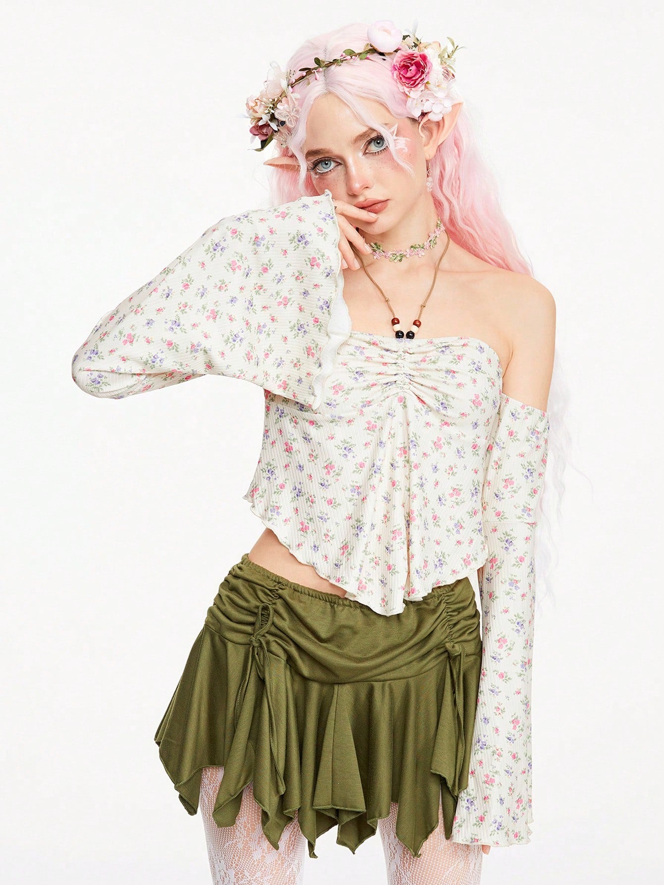 ROMWE Kawaii Top diario simple para mujer con estampado aleatorio