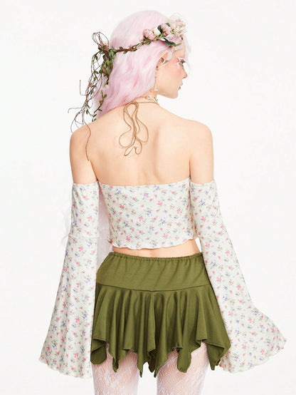 ROMWE Kawaii Top diario simple para mujer con estampado aleatorio