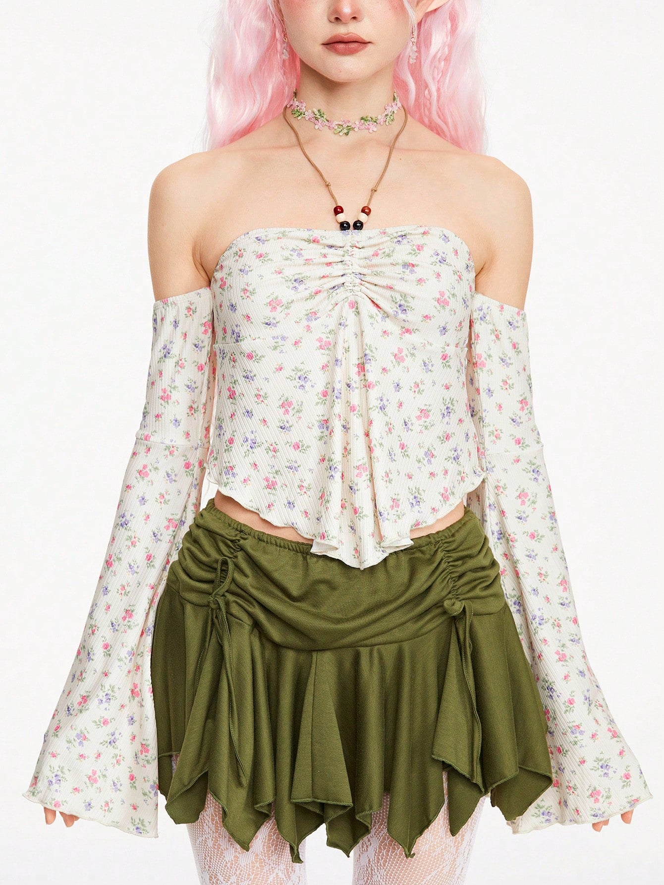 ROMWE Kawaii Top diario simple para mujer con estampado aleatorio