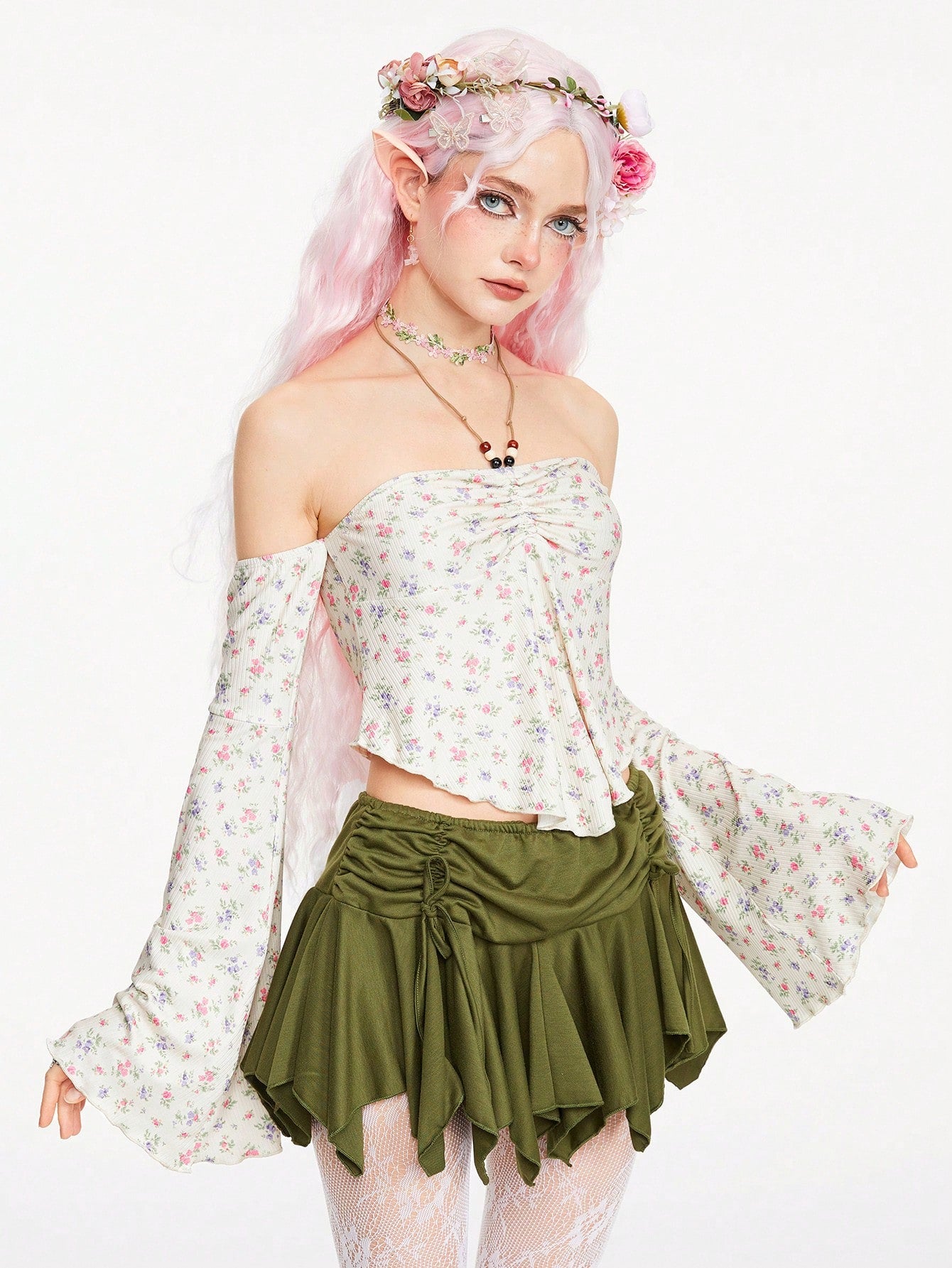 ROMWE Kawaii Top diario simple para mujer con estampado aleatorio