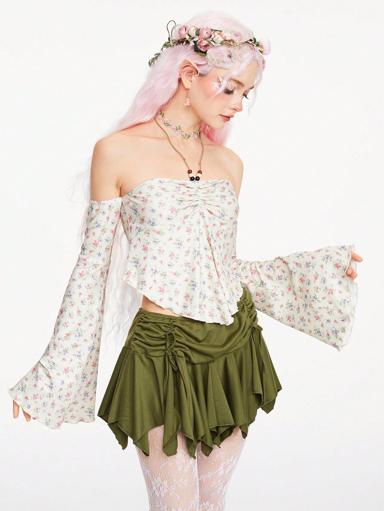 ROMWE Kawaii Top diario simple para mujer con estampado aleatorio
