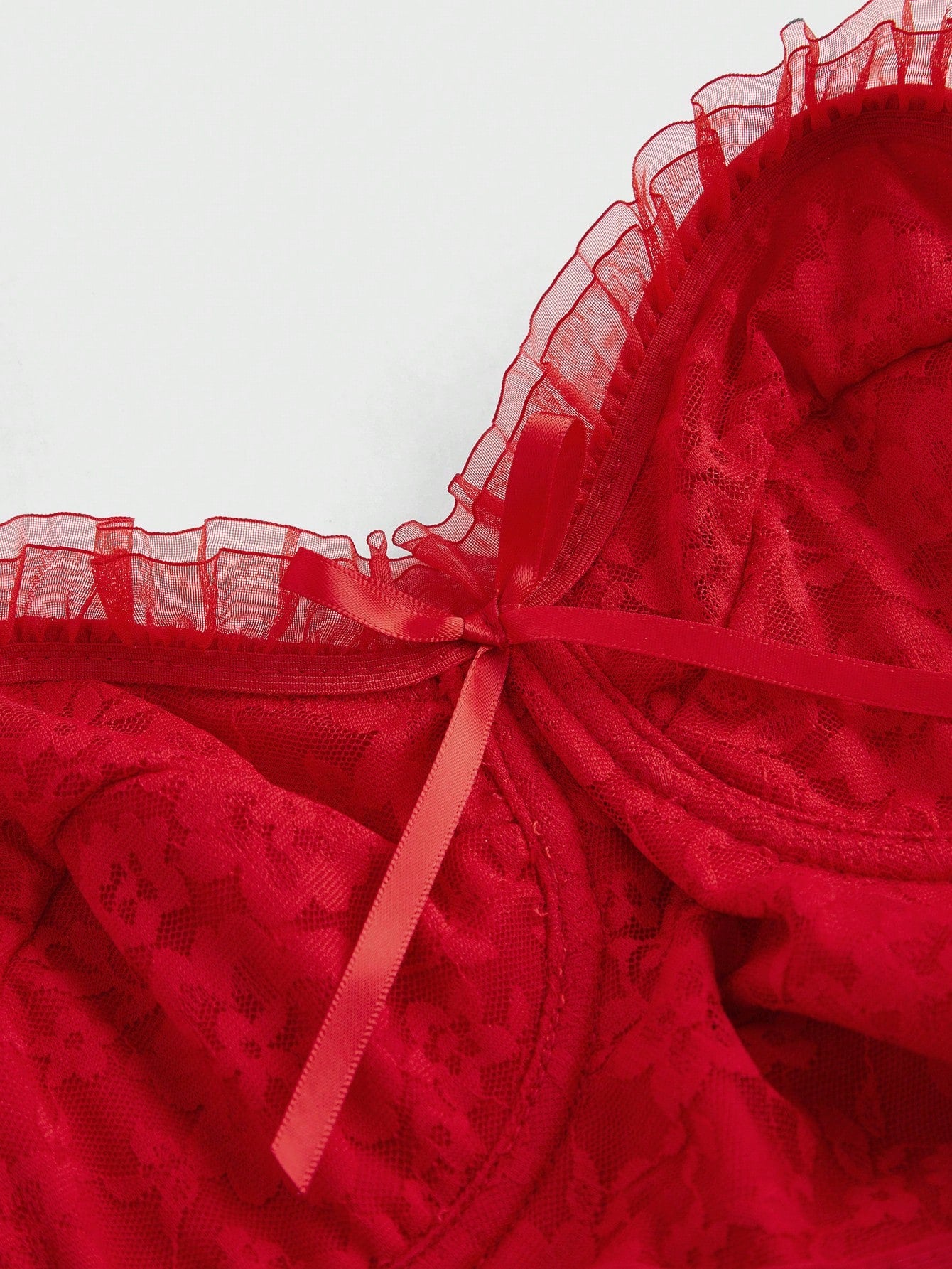 ROMWE Kawaii Top tubo decorado con lazo rojo para el Día de San Valentín