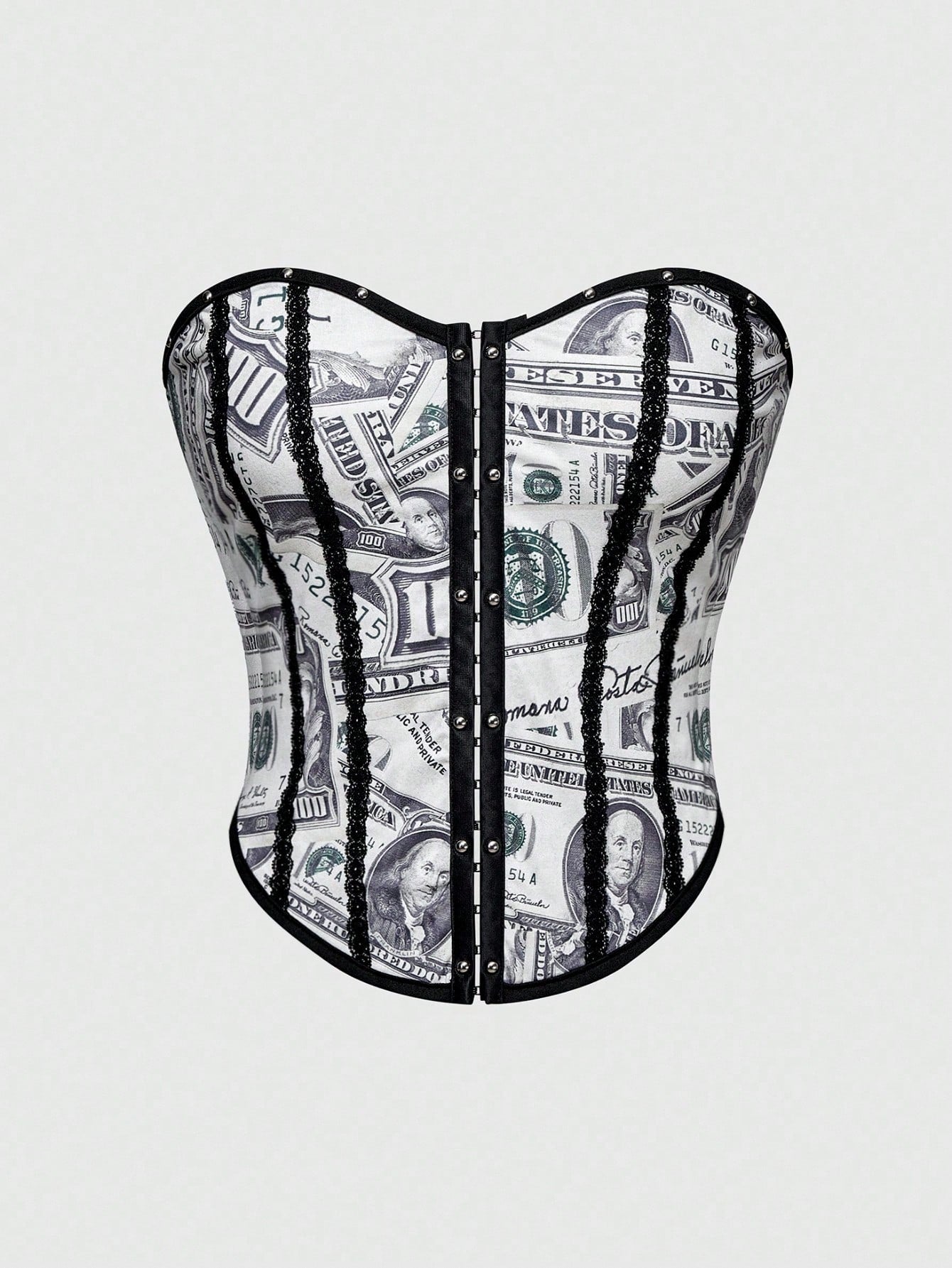 ROMWE Street Life Top corto sexy con estampado de dólar, estilo festival de música de la playa de California