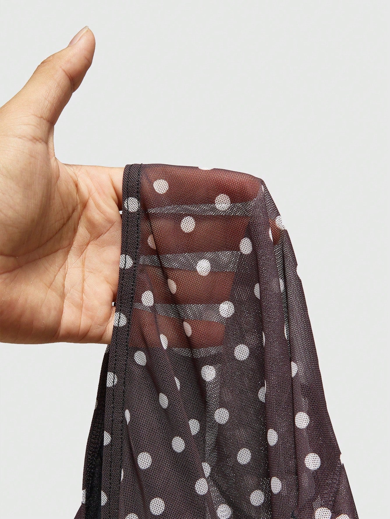 ROMWE Top corta con estampado de lunares dulce y lindo para mujer francesa