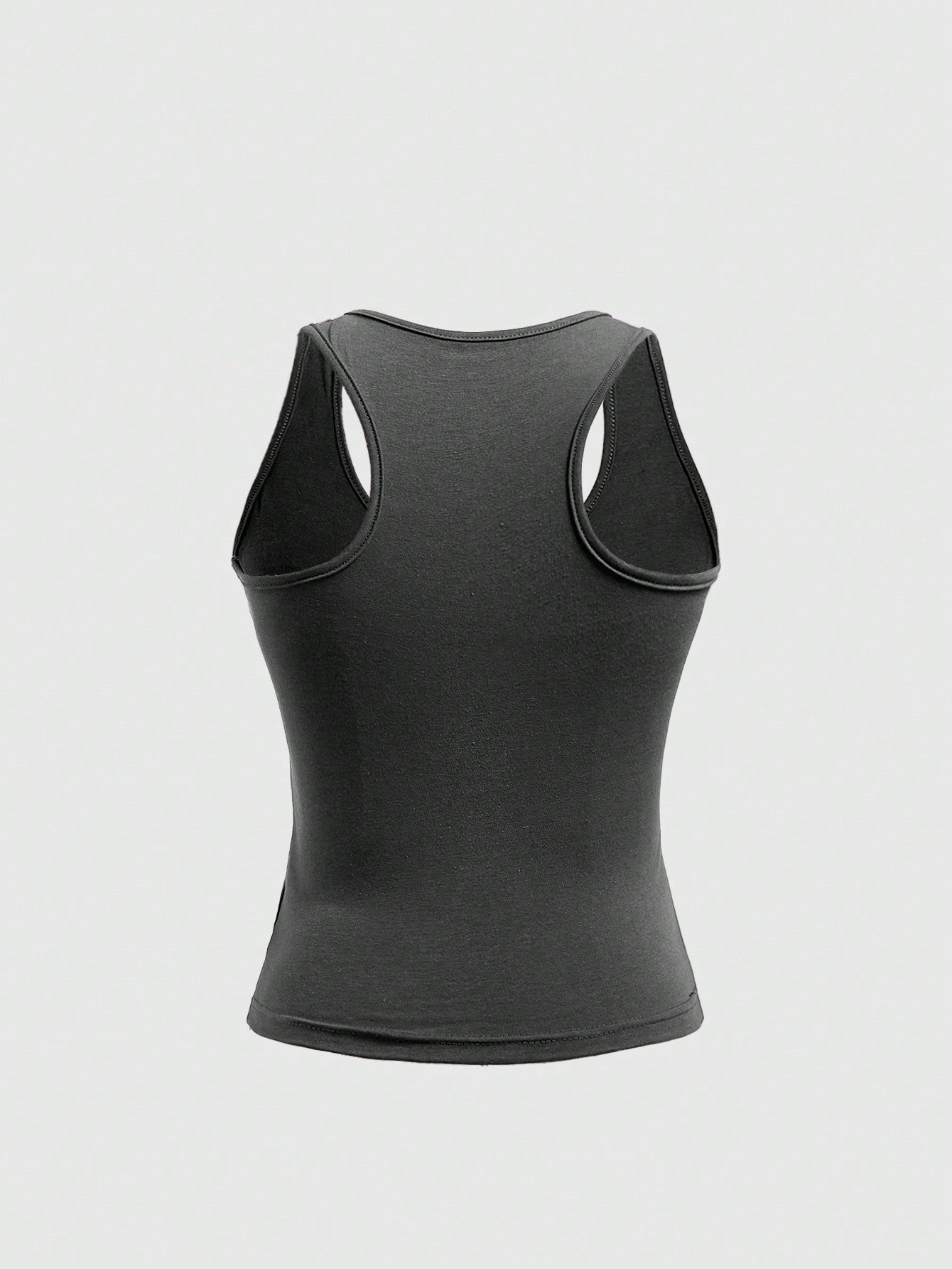 ROMWE Top de tirantes informal con estampado de gato negro en espiral, verano