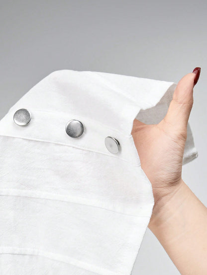 ROMWE Top de tirantes vintage estilo Y2K con diseño atrevido y bolsillo cargo