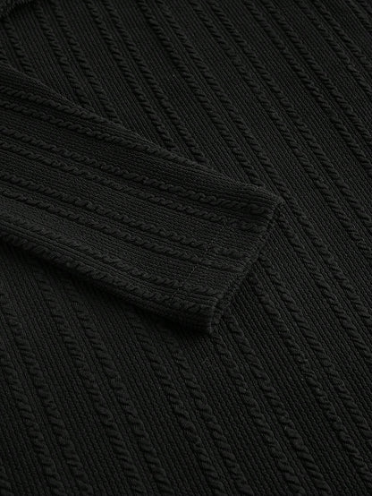 ROMWE Vestido corto con abertura lateral, contraste de textura, encaje y lazo en la cintura