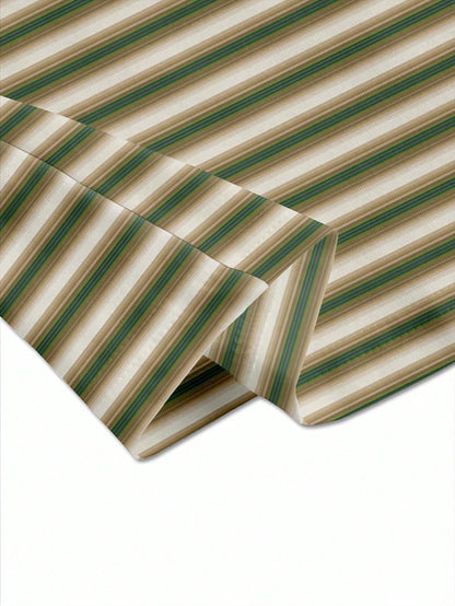 Resyla Camiseta corta de manga corta a rayas casual de verano para mujer