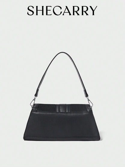 SHECARRY Bolsos de hombro para mujer, de malla, nailon, otoño/verano/invierno, universidad, escuela, vacaciones, estilo callejero, deportes, una noche, Y2K, futurista, punk, estilo motero, dulce, fresco, urbano, techwear, lazo, estudiante